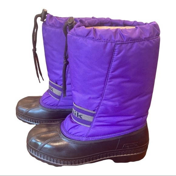 Kamik 6 purple black insulated winter duck boots - Picture 2 of 16